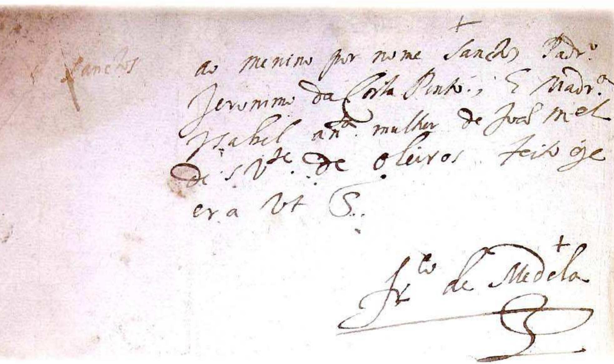 Vig, 2. Tomas Pereira’s Certificate of Baptism (S. Martinho do Vale, 5 November 1646). ADB, Parish Register - Vale (S. Martinho), Vila Nova de Famalicao, Book no. 346, tf 59-59 v. 