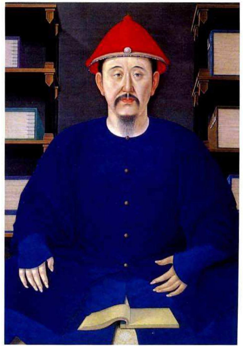 Fig. 3, Kangxi in his library. 