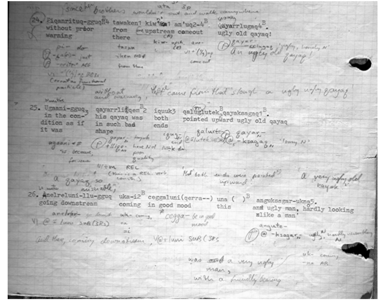 Figure 4: Analysis and morphological calquing.  2.4 Free literary translations 
