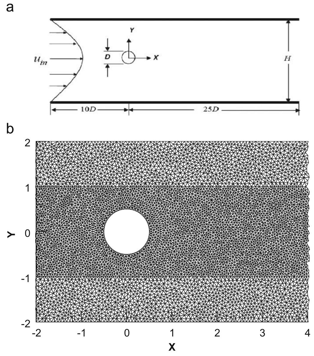 (a) schematic diagram of the flow configuration and the