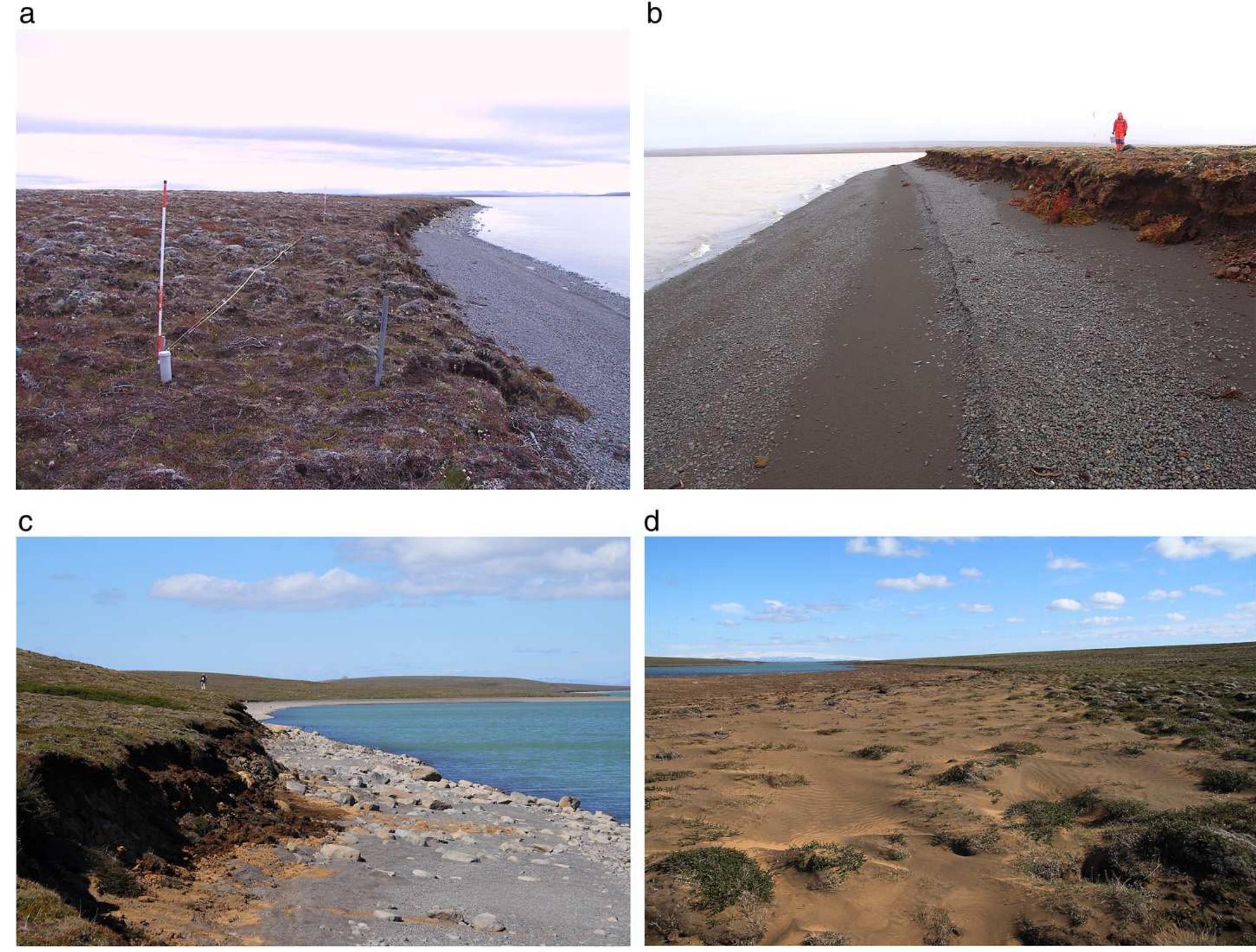 Examples of erosive processes active at the bldndulén