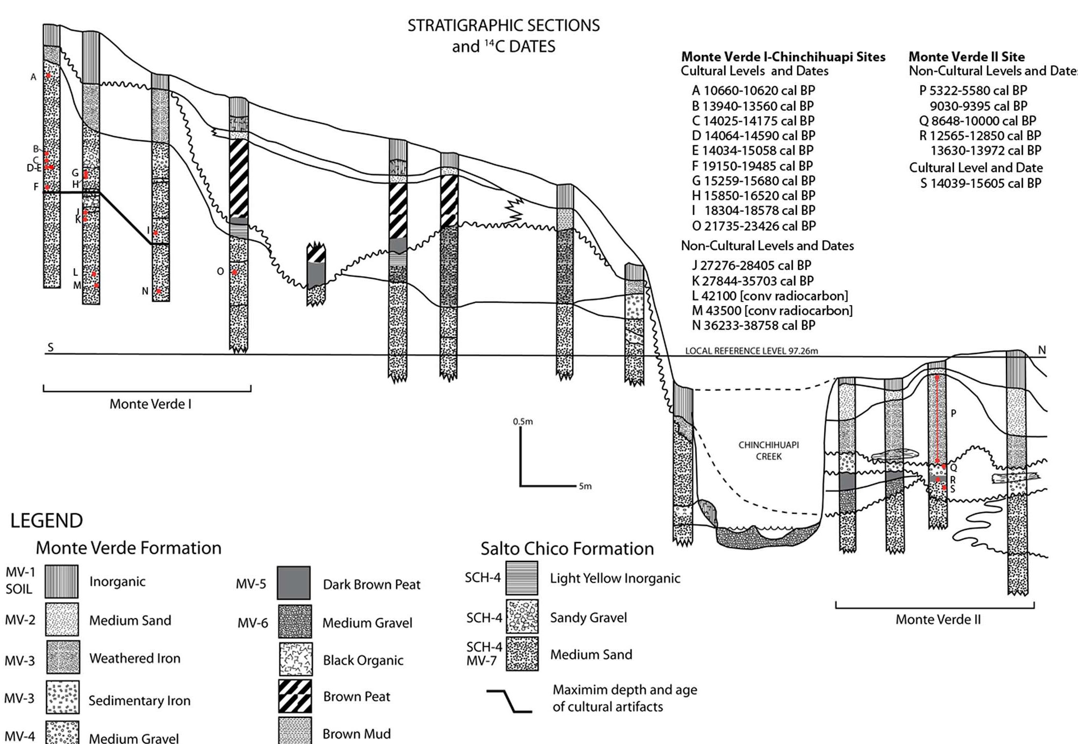 Schematic representation of the stratigraphic cross-sections