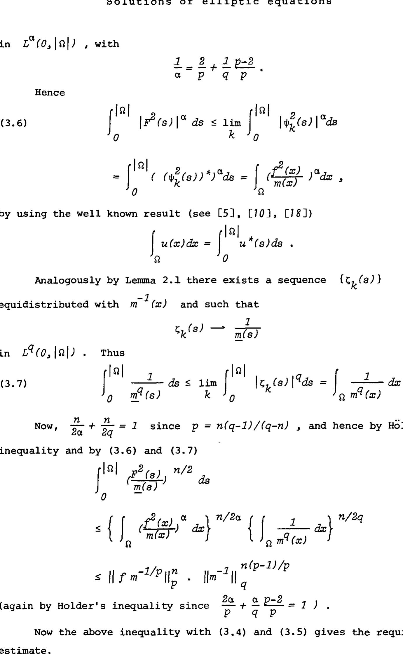 (PDF) Estimates for solutions of elliptic equations in a limit case