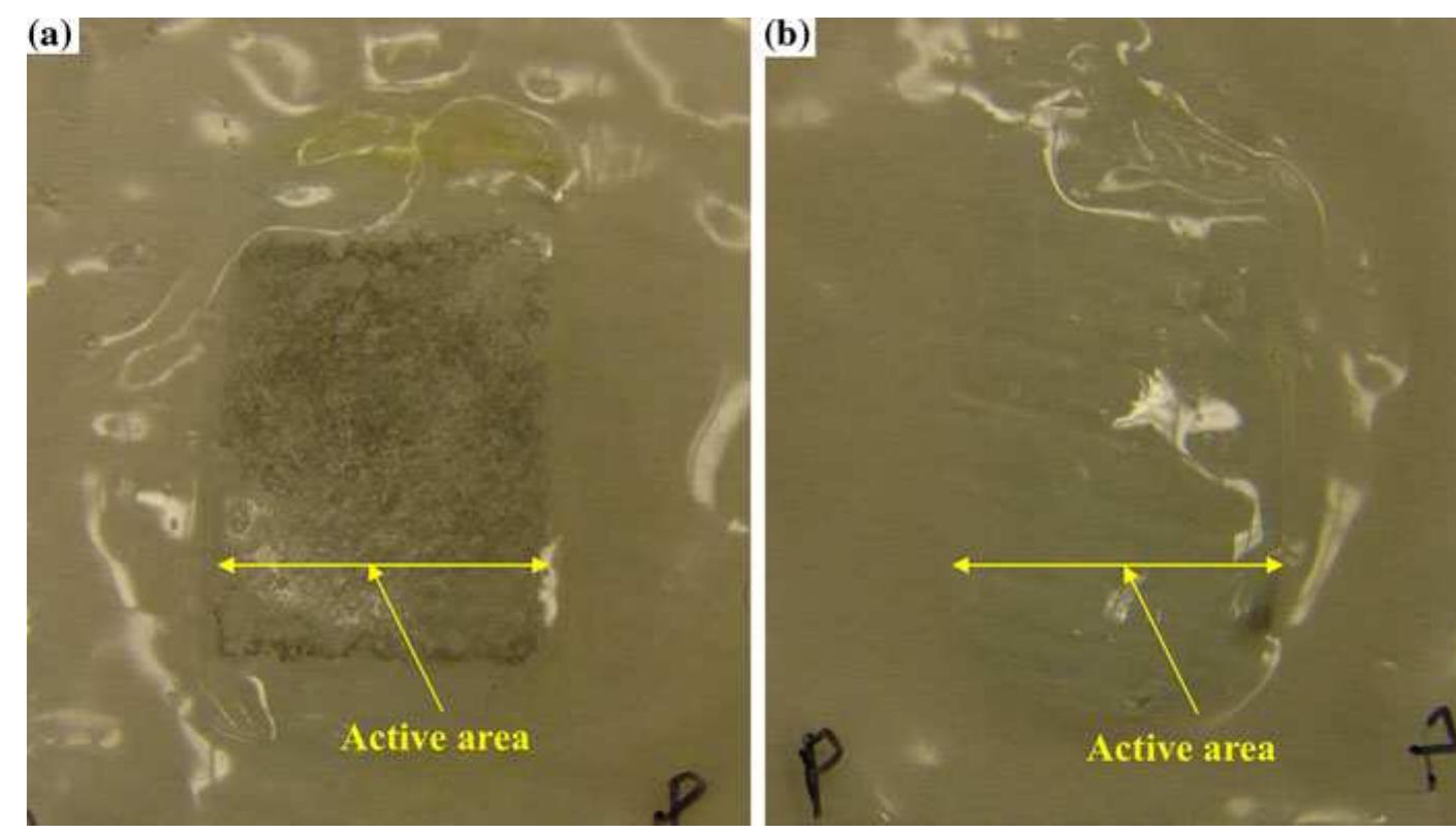 (v7t and V°* ion-containing solution) remained intact. A vanadium-rich and sulfur-deficient band was observed on the membrane surface that experienced delamination and Raman spectroscopic analysis of the surfaces of the mem- brane indicated a depressed 1026 cm7' peak corresponding to the sulfonate SO> stretch for the degraded surface. 