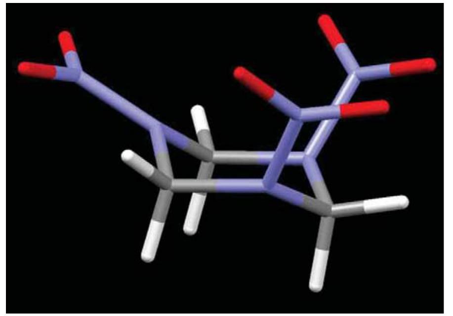 The molecular structure of «-rdx reproduced from [1] by kind