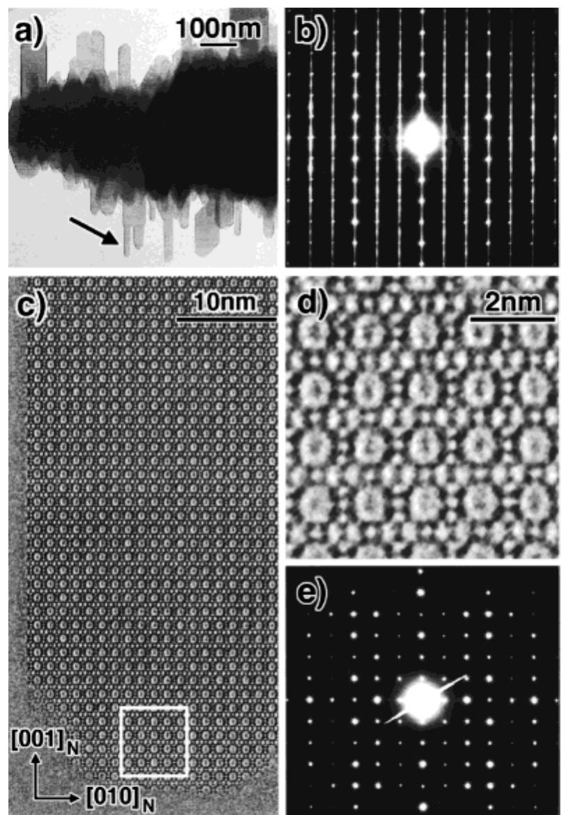 (a) low- magnification tem image, (b) electron diffraction
