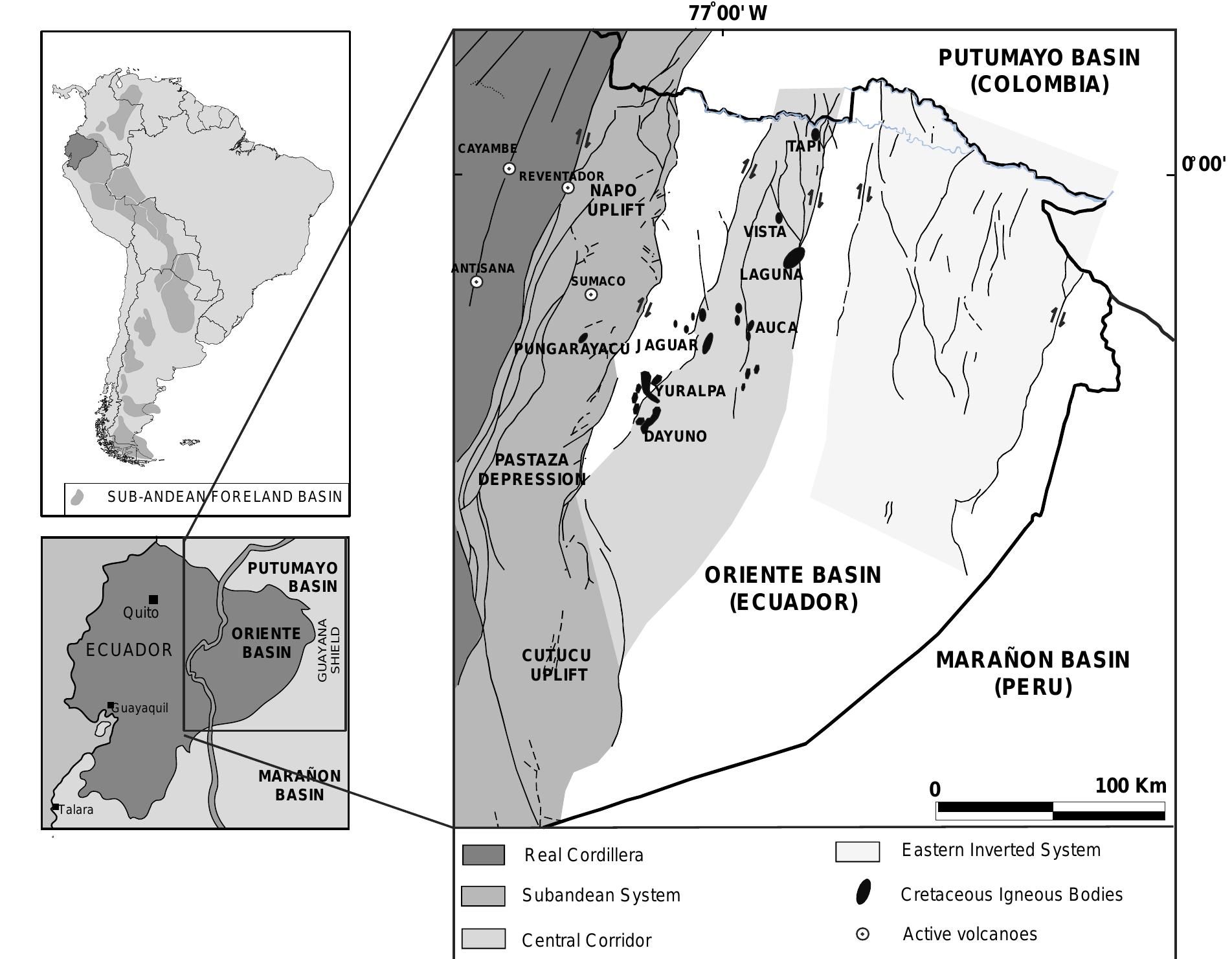 Regional location map. synthetic tectonic map of the