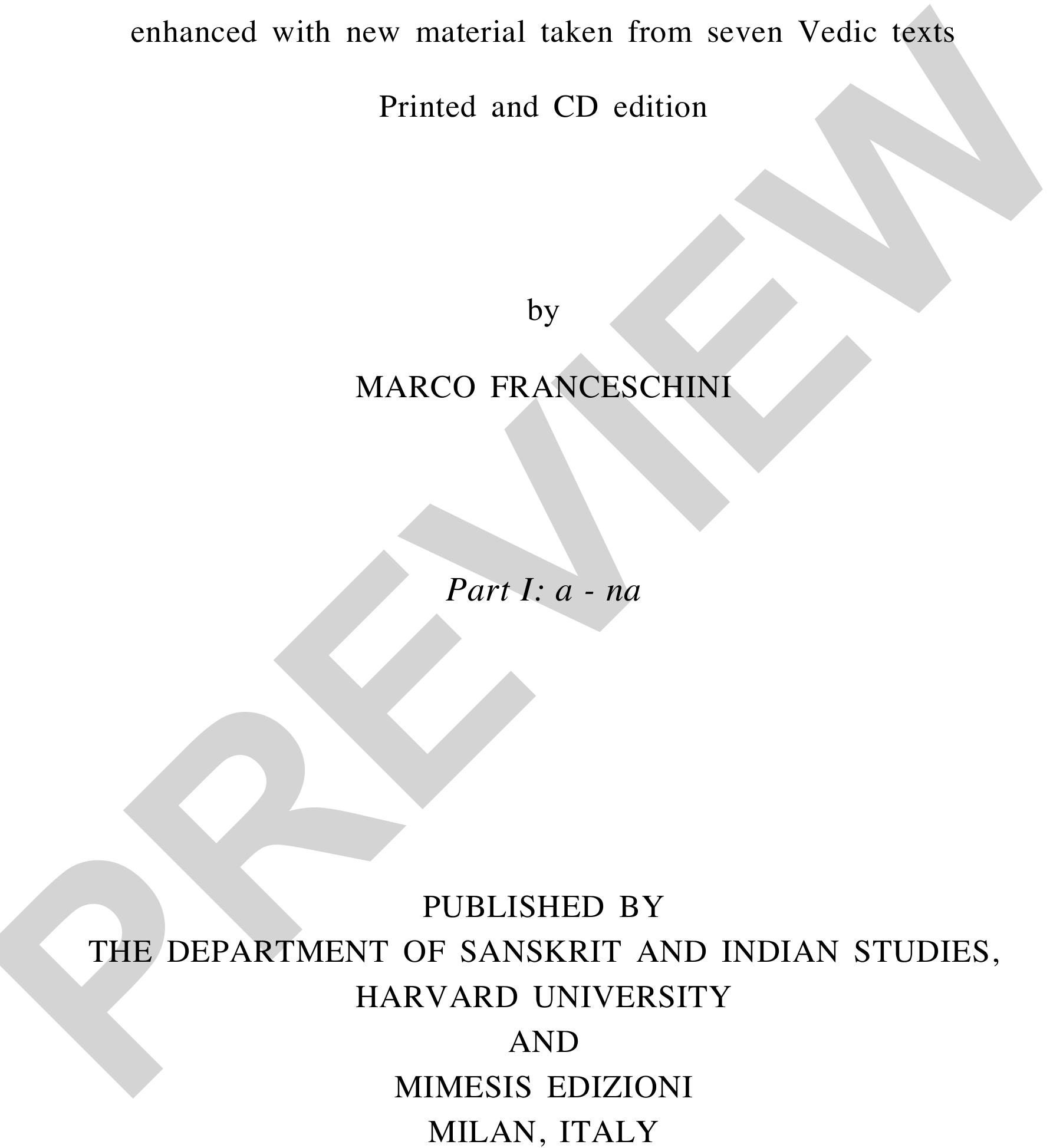 Maurice Bloomfield’s A Vedic Concordance 