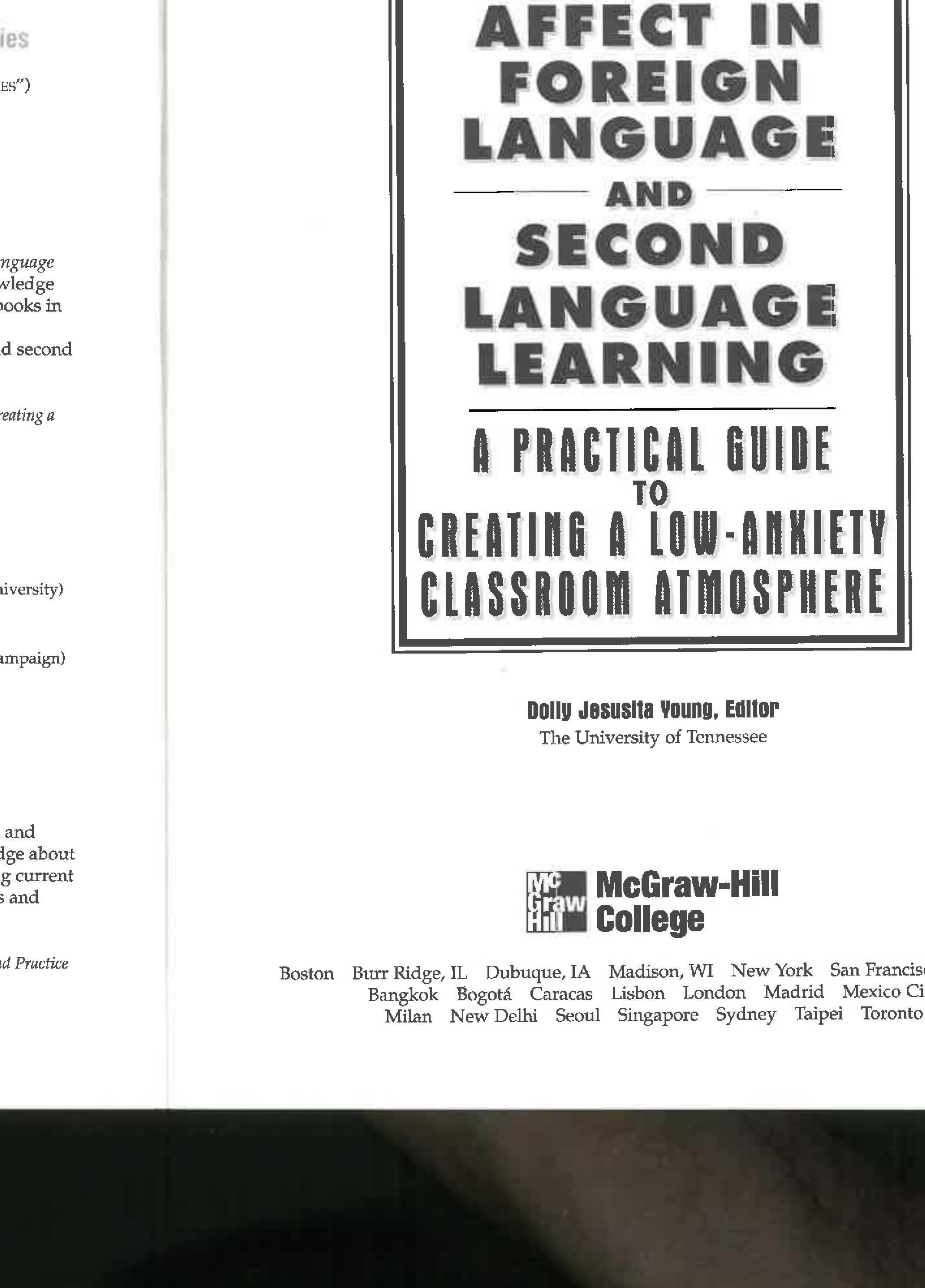 PDF) Language anxiety: A review of the literature for language