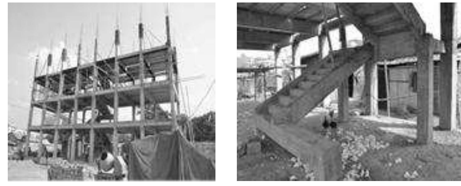 Implementation of ferrocement stairs in the projects of hbri