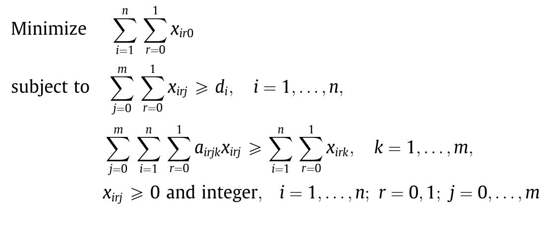 (PDF) An integer programming model for two- and three-stage two ...
