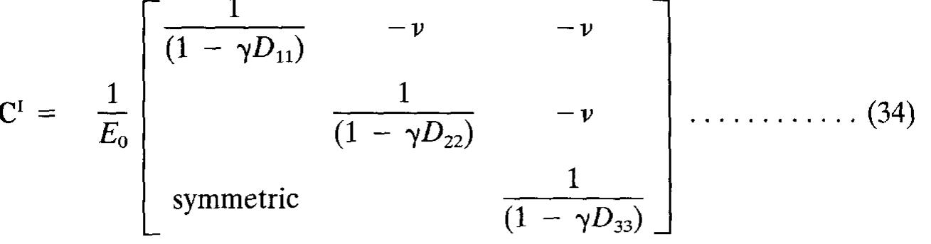 Where d,,, dz,, and d3; = components of damage in the three