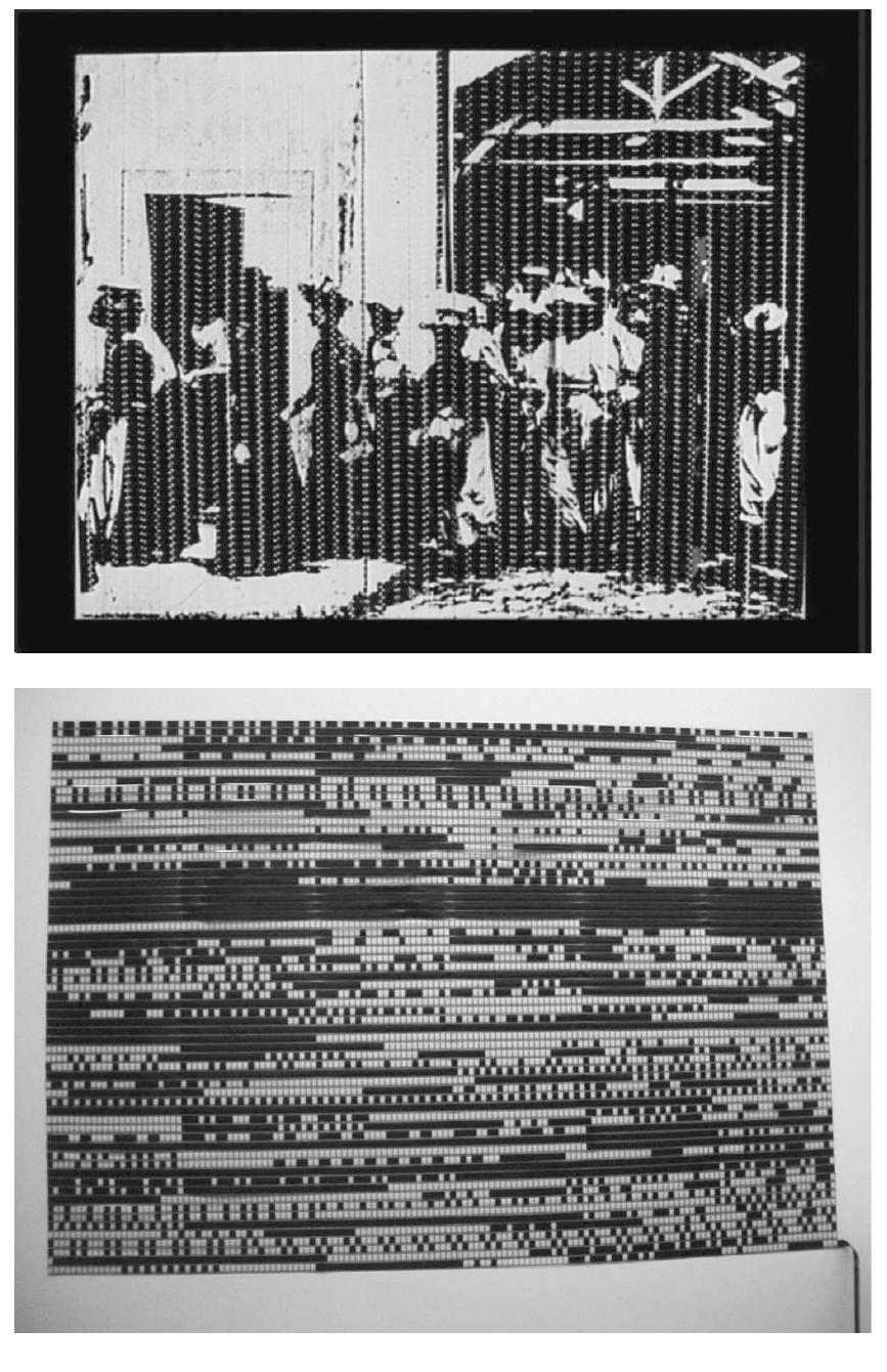 slipped frames), present what Tscherkassky refers to as the “paradise of malfunctions” that haunt the medium. The film crescendos with a “frozen frame” melting in the gate of the projector. The arrest of the motion picture—and the intense focus on the stasis of an isolated frame, a frozen instant of time—proves to be an impossible image to sustain for very long. The cinematic instant resists contemplation, only yielding to a sustained regard in the form of denatured immolation. To break down the material of film in the act of projection is to ultimately break down the apparatus. The footage of the chemical blisters of a melting celluloid image (the true accident cannot be mechanically reproduced") also reveals what Mary Ann Doane describes as the relentlessly linear, irreversible temporal economy of the cinematic apparatus: you  cannot defrost time.’ La ee ee ee Cf1I. .s if. es itx’i 11° ~2 | EE ee 