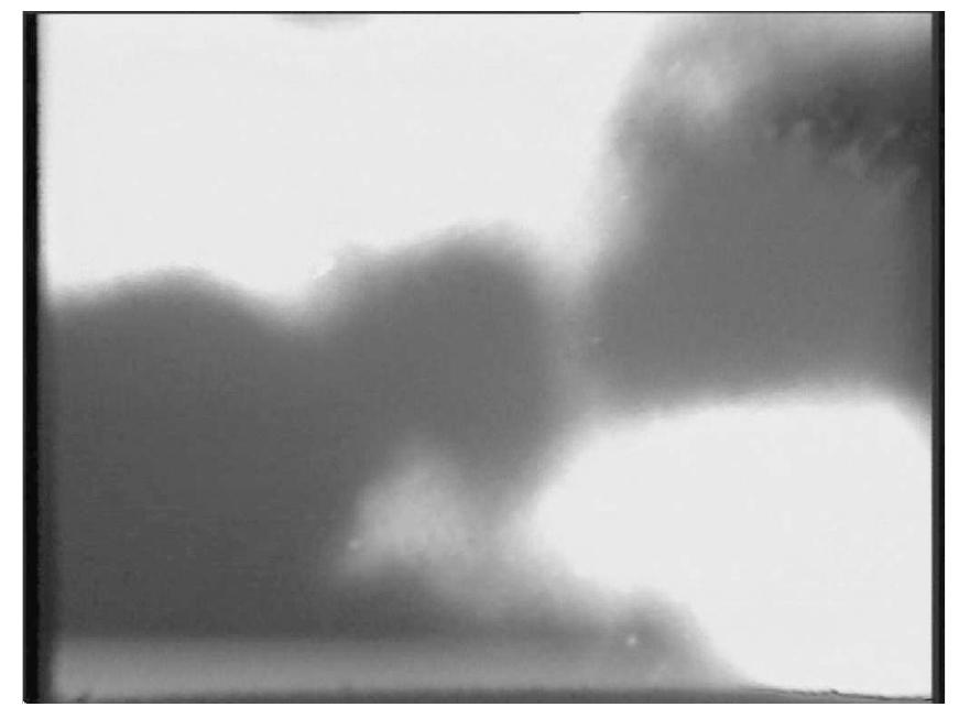 Fig. 1. (top left) Peter Tscherkassky’s Motion Picture (1984), opening frame. Copyright sixpackfilm.  Fig. 2. (top right) Motion Picture frame still. Copyright sixpackfilm. 