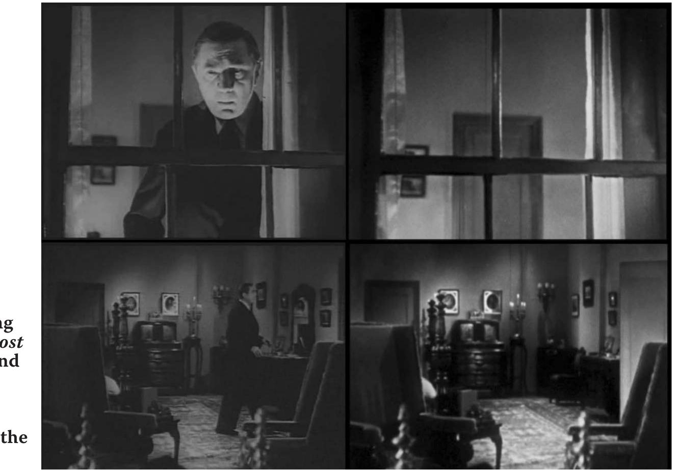 At the level of the image, Arnold’s phantom cinema is also a phantom of cinema. It is a digital dematerialization of film’s fragile celluloid body, the inauguration of a cinematic after-life through the “incorporation” of one medium by another." What is intimated in the manipulation of the figures from Invisible Ghost (the sealing of oral orifices, whereby the swallowed dialogue suggests the process of incorporation) is intensified by the transformations of the material and technology. The arrival of digital video has supposedly safeguarded the future of filmic content and circulation through preservation, but it has also accelerated the disinvestment in celluloid at the expense of its ontological kernels—the promise of indexicality  Sigmund Freud speculated that the death drive was an expression of the fundamentally conservative nature of organisms, their tendency towards the release of all tension, a total expenditure that tries to return to a previous, inorganic state.”” Significantly for Freud, the death drive does not announce itself: it is invisible and silent. Abraham emphasizes its silence in “Notes on the Phantom.”  that tries to return to a previous, inorganic state.’” 