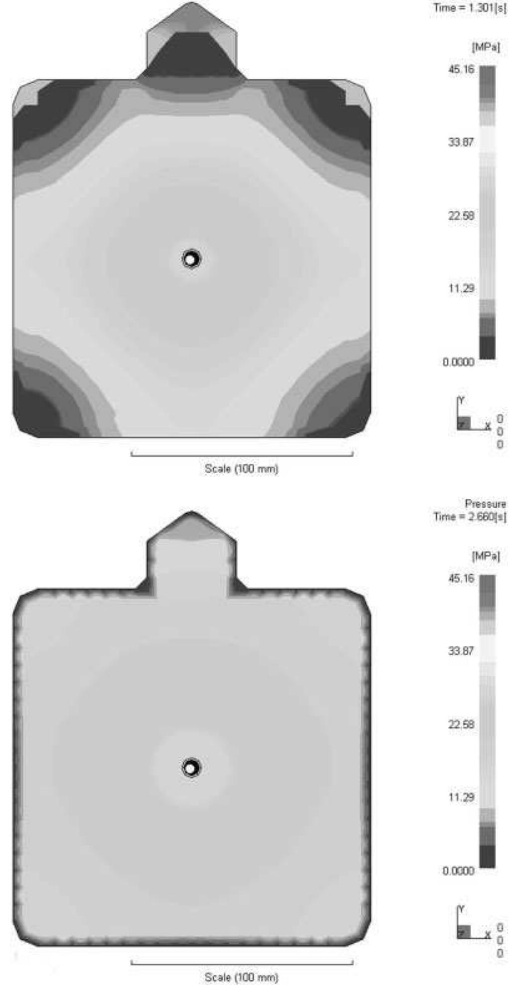 Mold Deflection Figure 3 - from Effect of machine compliance on mold