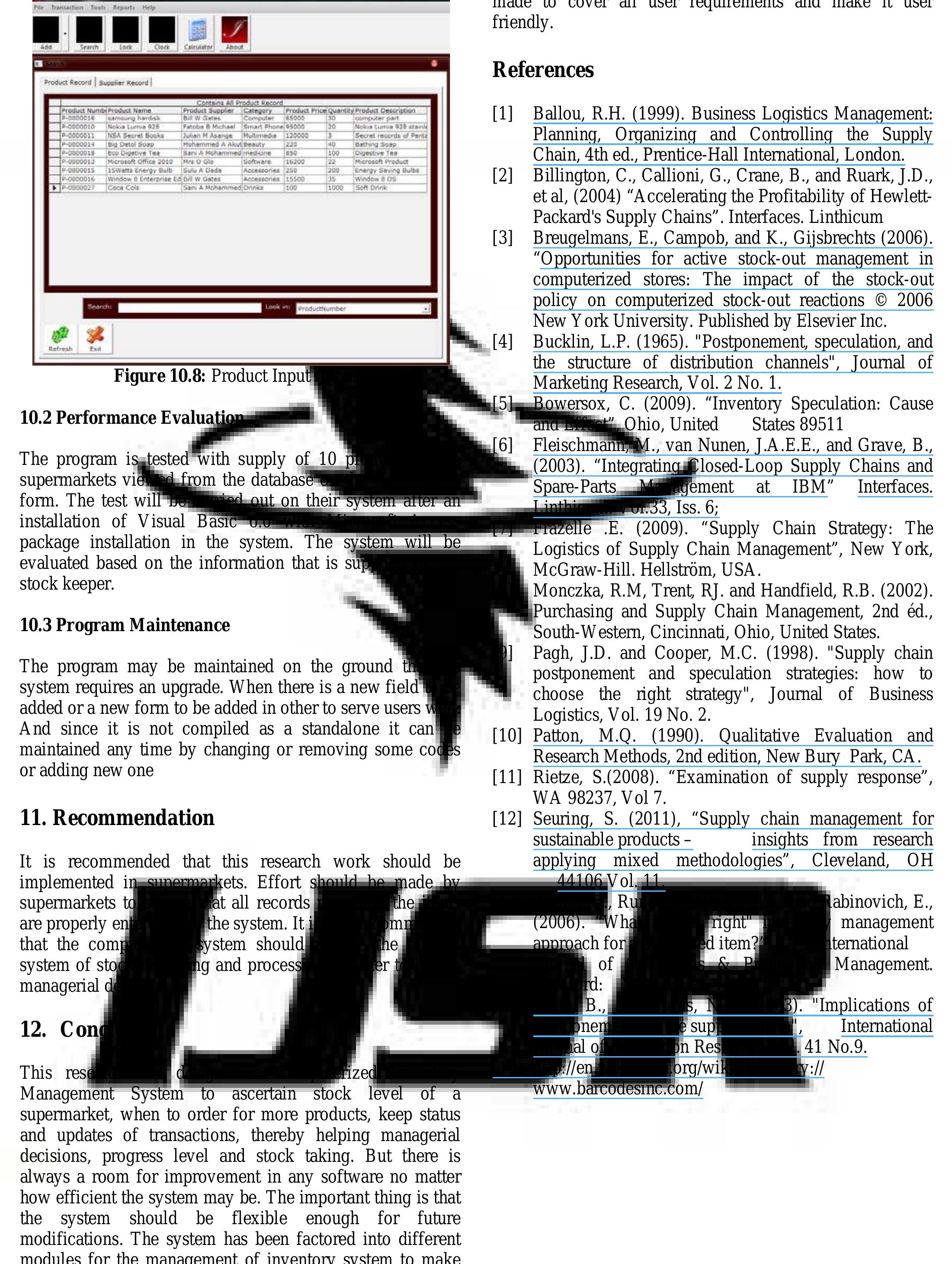 (PDF) Design of a Computerized Inventory Management System for Supermarkets