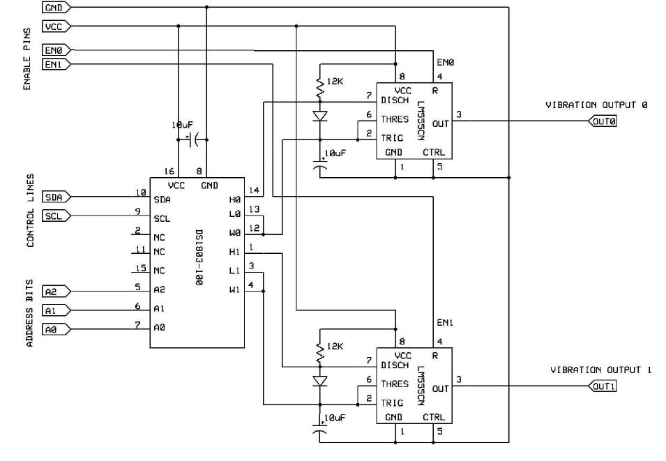 The vibration module. the basic unit of the vibration array