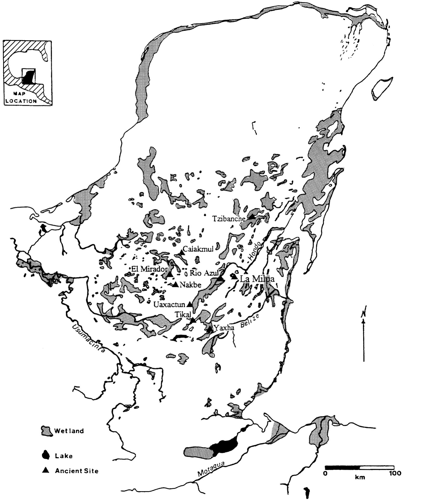 Many of the largest and earliest centers of Lowland Maya civilization developed along the margins of large karst depressions known as bajos, a spatial relationship that has long intrigued scholars. Today many of these bajos contain seasonal wetlands, ecosystems that most 