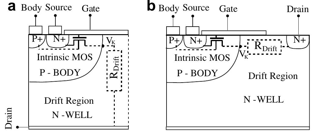 Ldmos Device Layout Schematic representation of high voltage (a) vertical dmos