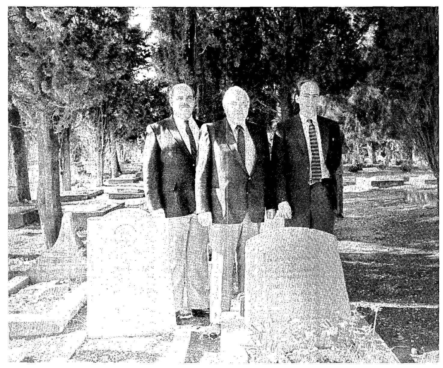 During his visit to Israel Mr. Starkey presented the Lachish expedition with th  travelling from Lachish to Jerusalem. Starkey is buried in the Protestant Cemetery on Mount Zion in Jerusalem, not far from his teacher, Sir Flinders Petrie. The ceremony was arranged on Mount Zion by the Lachish expedition in cooperation with the British School of Archaeology in Jerusalem and the American Institute of Holy Land Studies on Mount Zion. Starkey’s son, Mr. John A.J. Starkey and his two grandsons, Mr. Paul H. Starkey and Mr. Leslie J. Starkey, now residing in Canada, came for the occasion (Fig. 1). The memorial service in the cemetery was performed by the Reverend Alfred Sawyer. After the service, Prof. Morris A. Inch, Executive Director of the American Institute, hosted a reception at the Institute. Brief speeches were given by Mr. Teddy Kollek, the Mayor of Jerusalem, Mr. William Squire, the British Ambassador, Prof. Benjamin Mazar, the doyen of Israeli archaeologists, Mr. John Starkey, and myself. It was a memorable event, well attended by members of the archaeological and Christian communities in Jerusalem, and it symbolised the continuity of archaeological work at Tel Lachish from the British excavations in the 1930’s up to the present.  Murine his visit to Terael Mr. Starkev nresented the T achicsh exnedition with the 