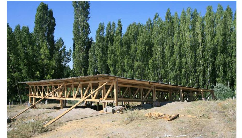 Figure 18: Operation D, view from south-east of the shelter at the end of the construction phase.  Figure 17: Operation D, view from east of the shelter during the construction phase. 