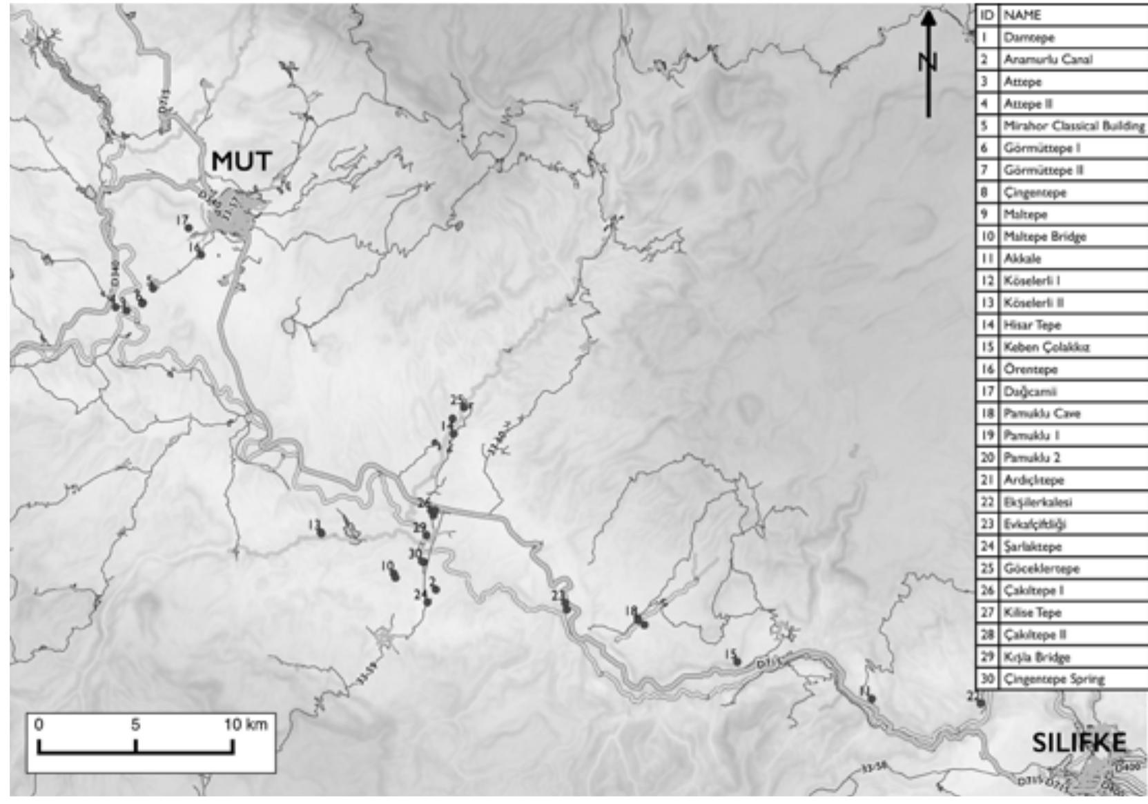 Figure 1 - from Lower Goksu Archaeological Salvage Survey: