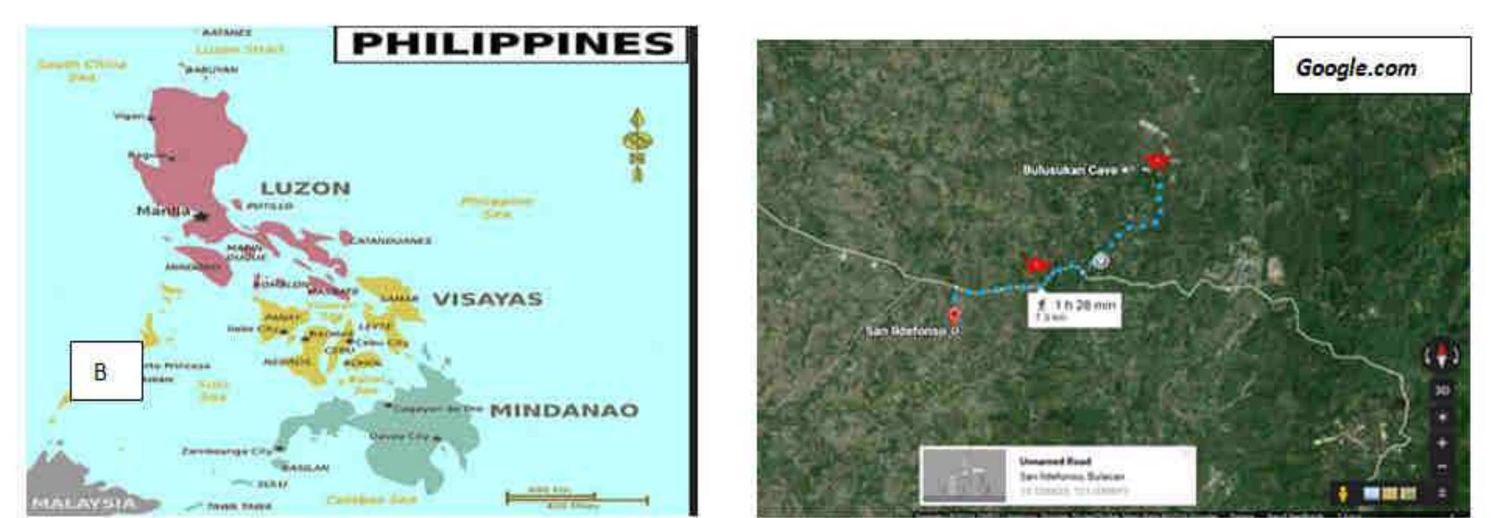 Vicinity map showing satellite views of bulusukan, san