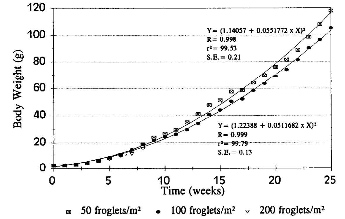 (PDF) Growth and production of bullfrog Rana catesbeiana shaw, 1802, at ...