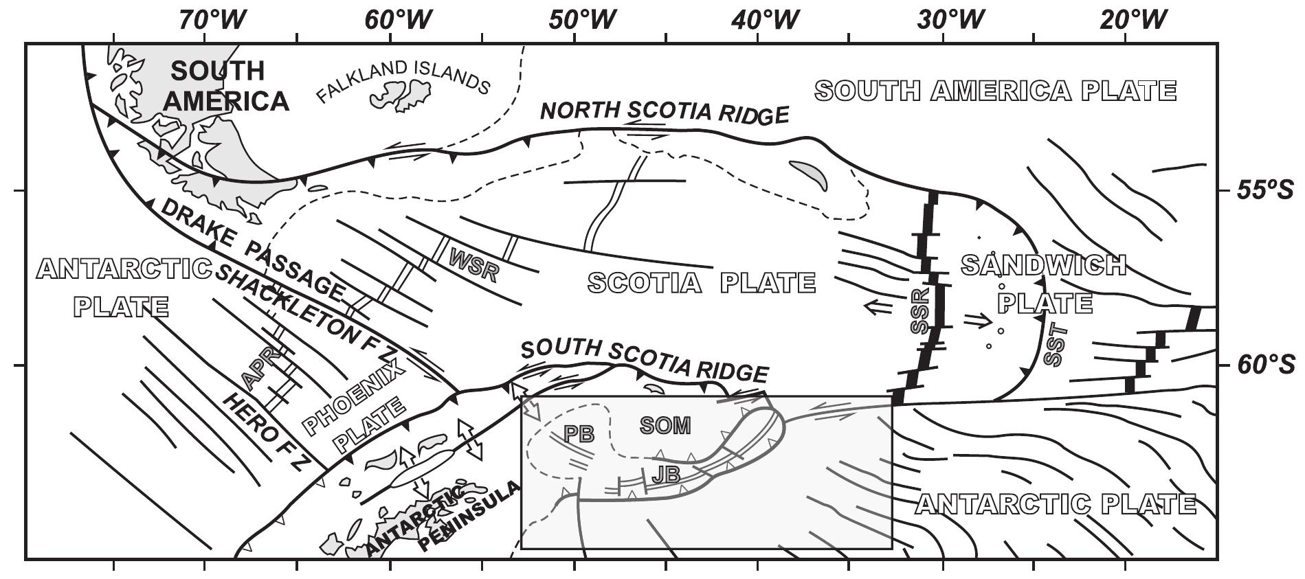 Generalised schematic drawings (not to scale) based on mcs