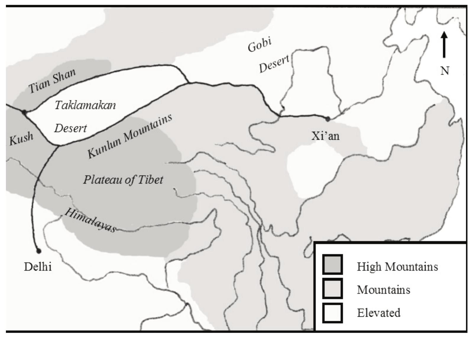 Fig. 1. Silk route. Drawing: Clio Stronk.
