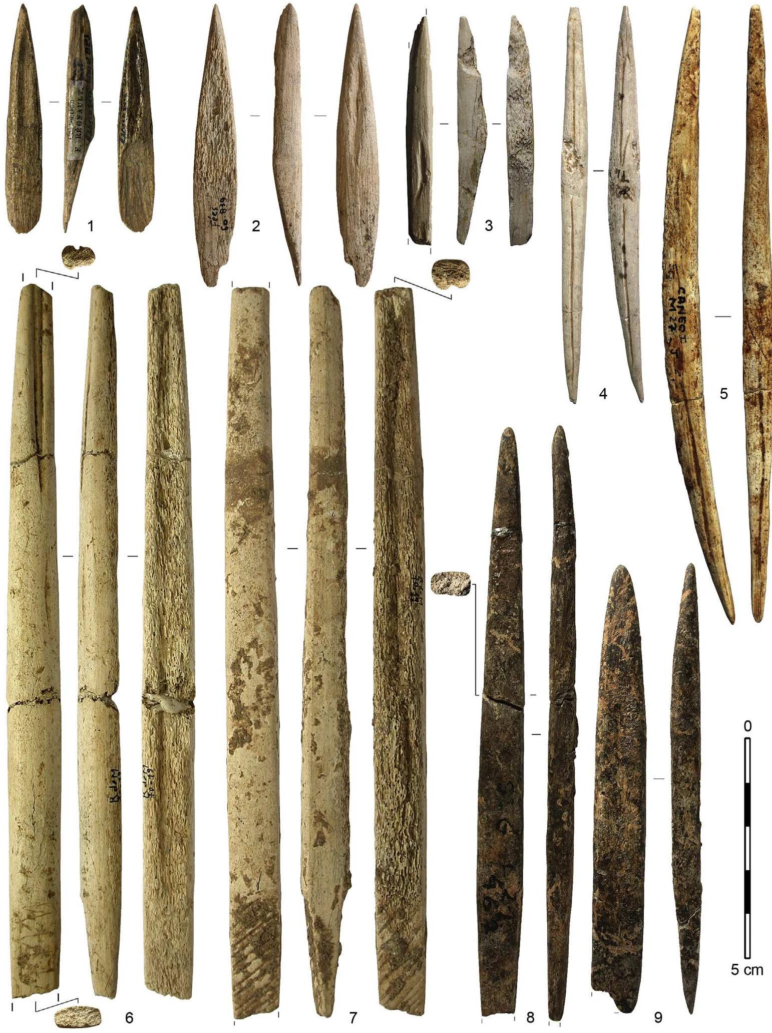 Projectile points from the emm. 1-2: lussac-angles points