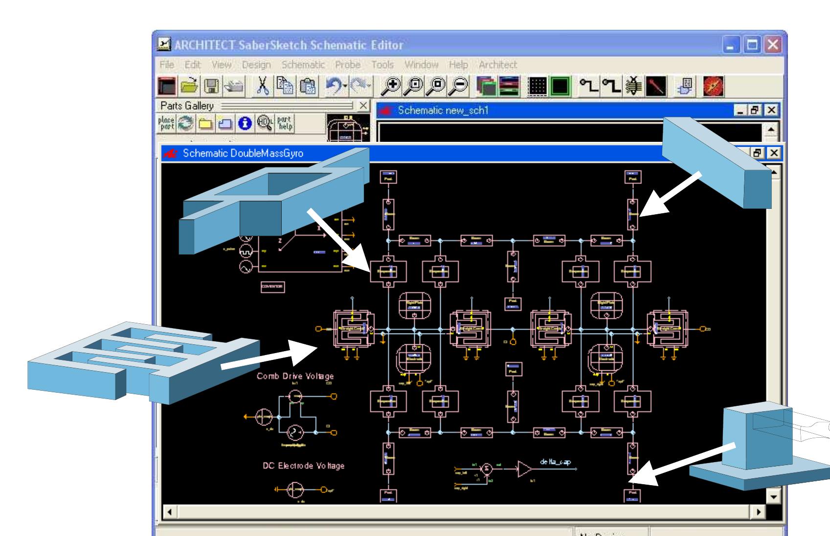 Schematic Model Based On Mems Library Components 4 
