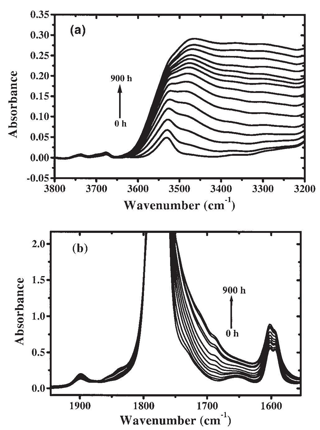 Ftir spectra of pc films obtained at different irradiation