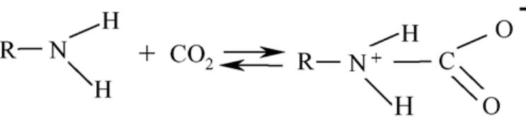 Scheme 1. Reaction of amine and carbon dioxide. 