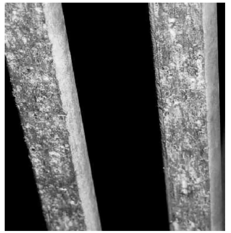 Fig. 3. Copper contact line with electric welding effect 