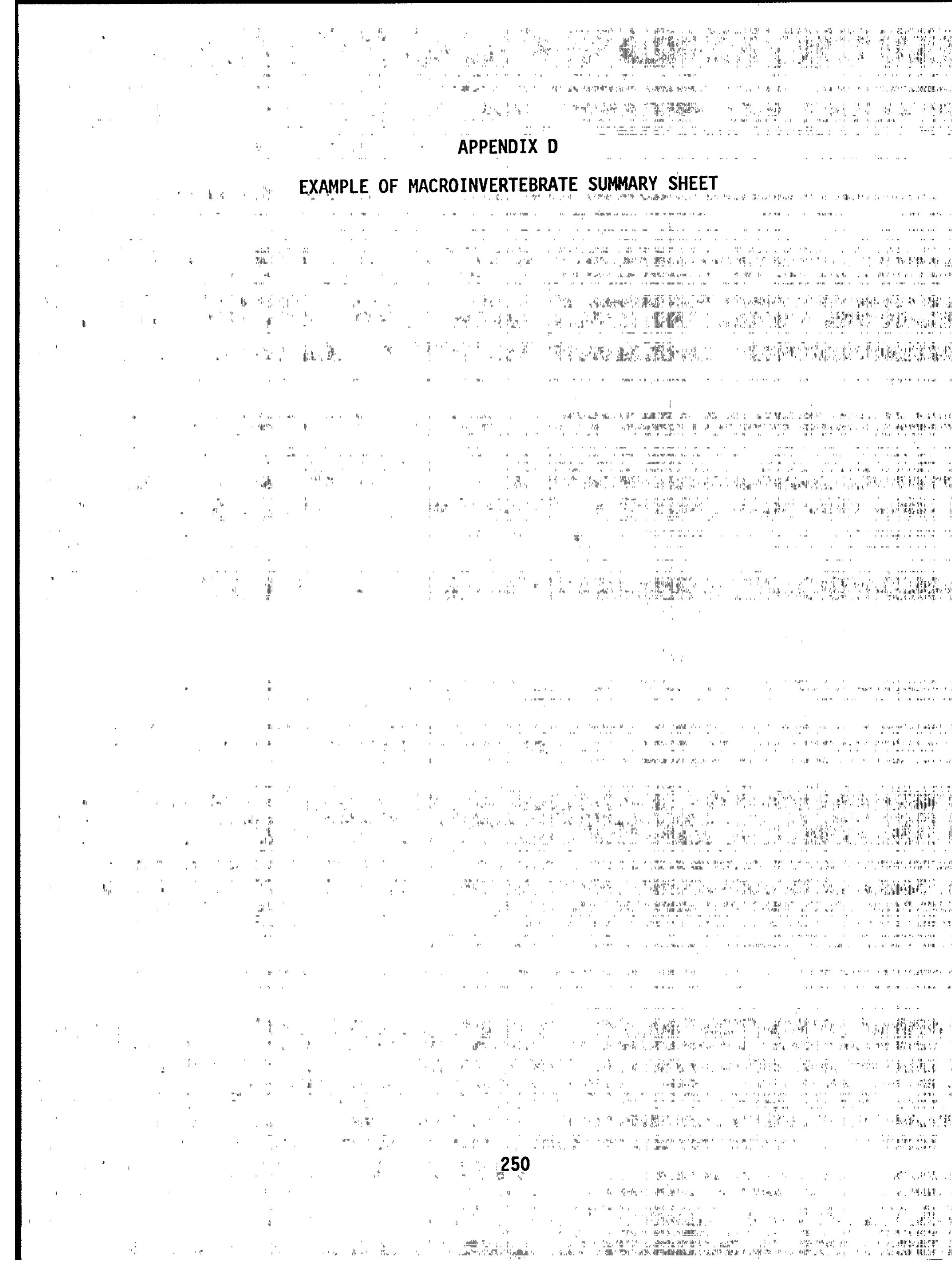 Table 70 macroinvertebrate field and laboratory methods