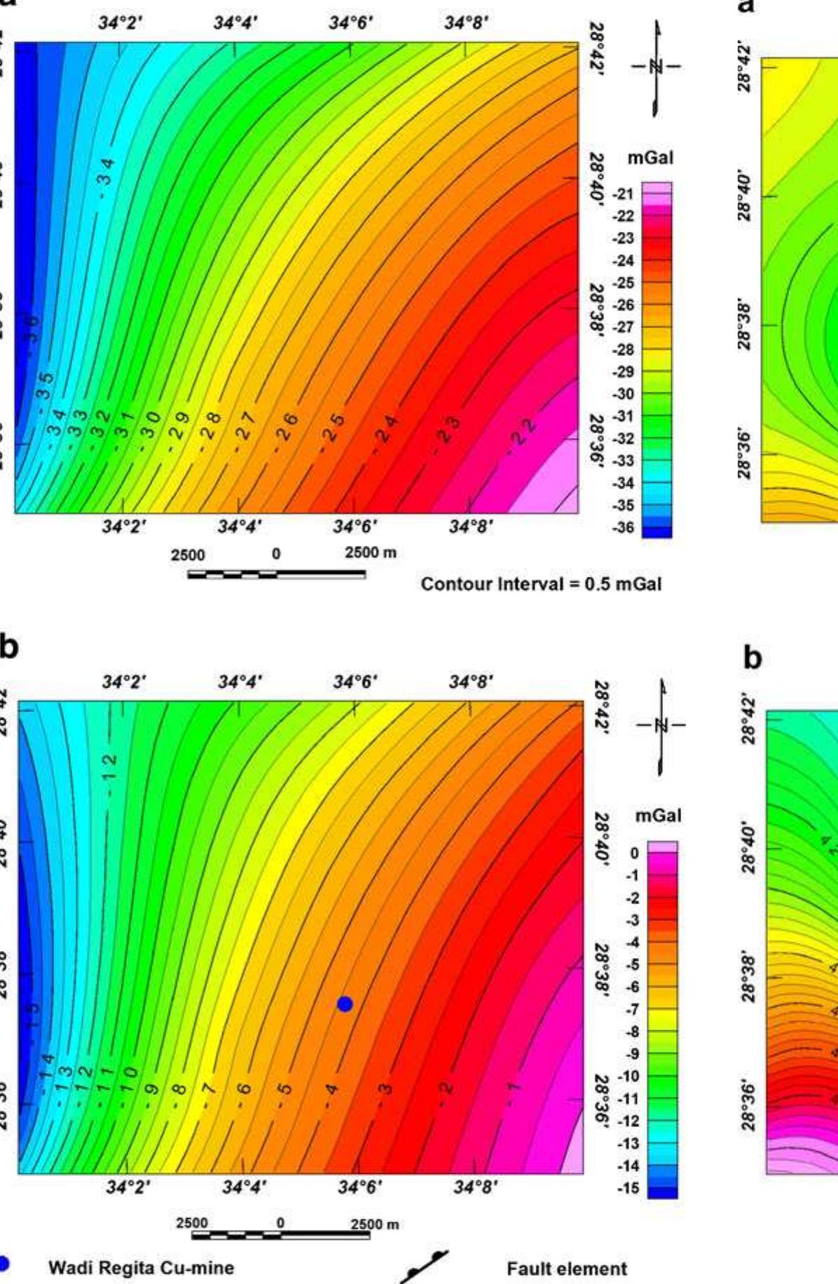 A bouguer anomaly map. b residual bouguer anomaly map