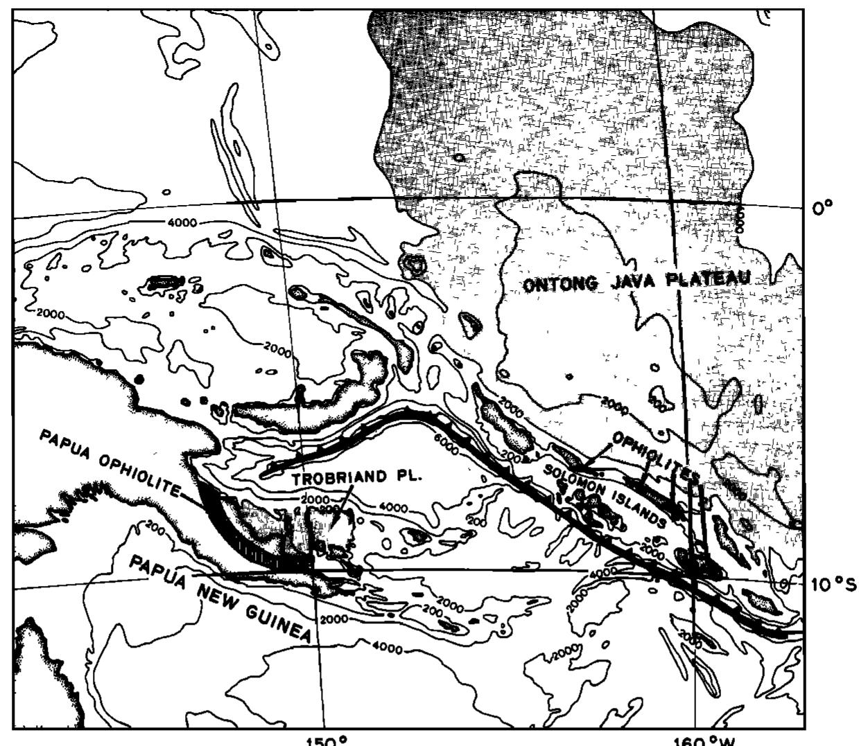 Schematic cross section drawn across the coast range of