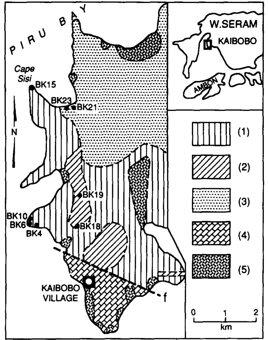 Obducted Rocks Figure 2 - from Pliocene obducted, rotated and migrated
