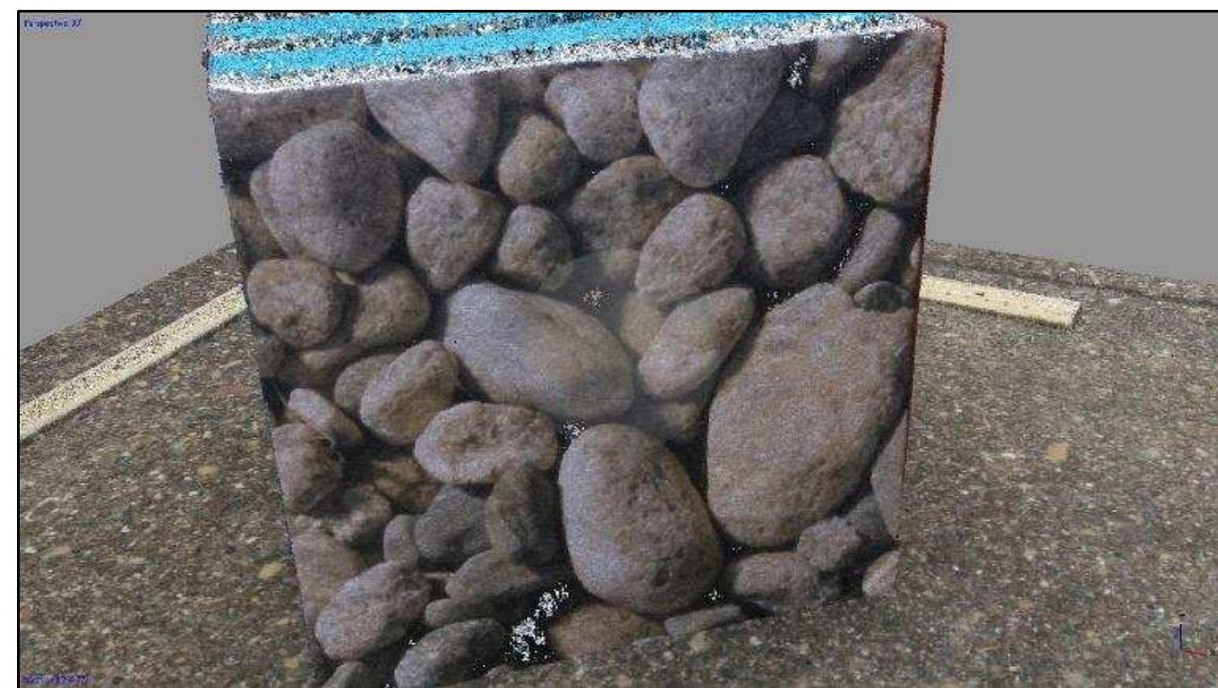 Figure 3-6. Accuracy: High setting on Build Dense Cloud process. Total number of the points is 38,283,371. (Image: Y amafune) 