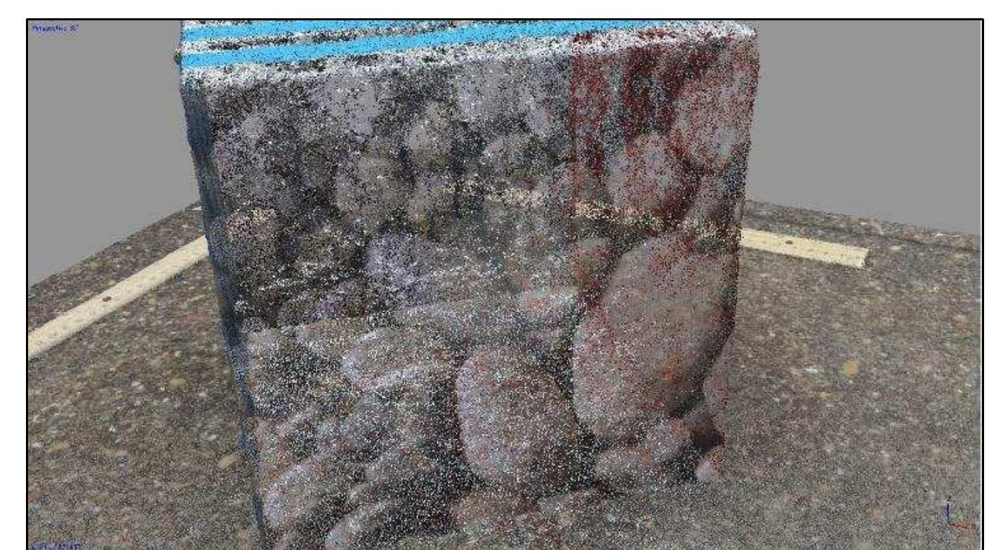 Figure 3-8. Accuracy: Low setting on Build Dense Cloud process. Total number of the points is 2,573,953. (Image: Y amafune) 