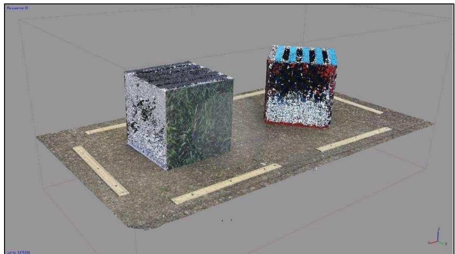 Figure 3-10. Build Dense Cloud process with Depth filtering: Aggressive setting. (Image: Y amafune) 