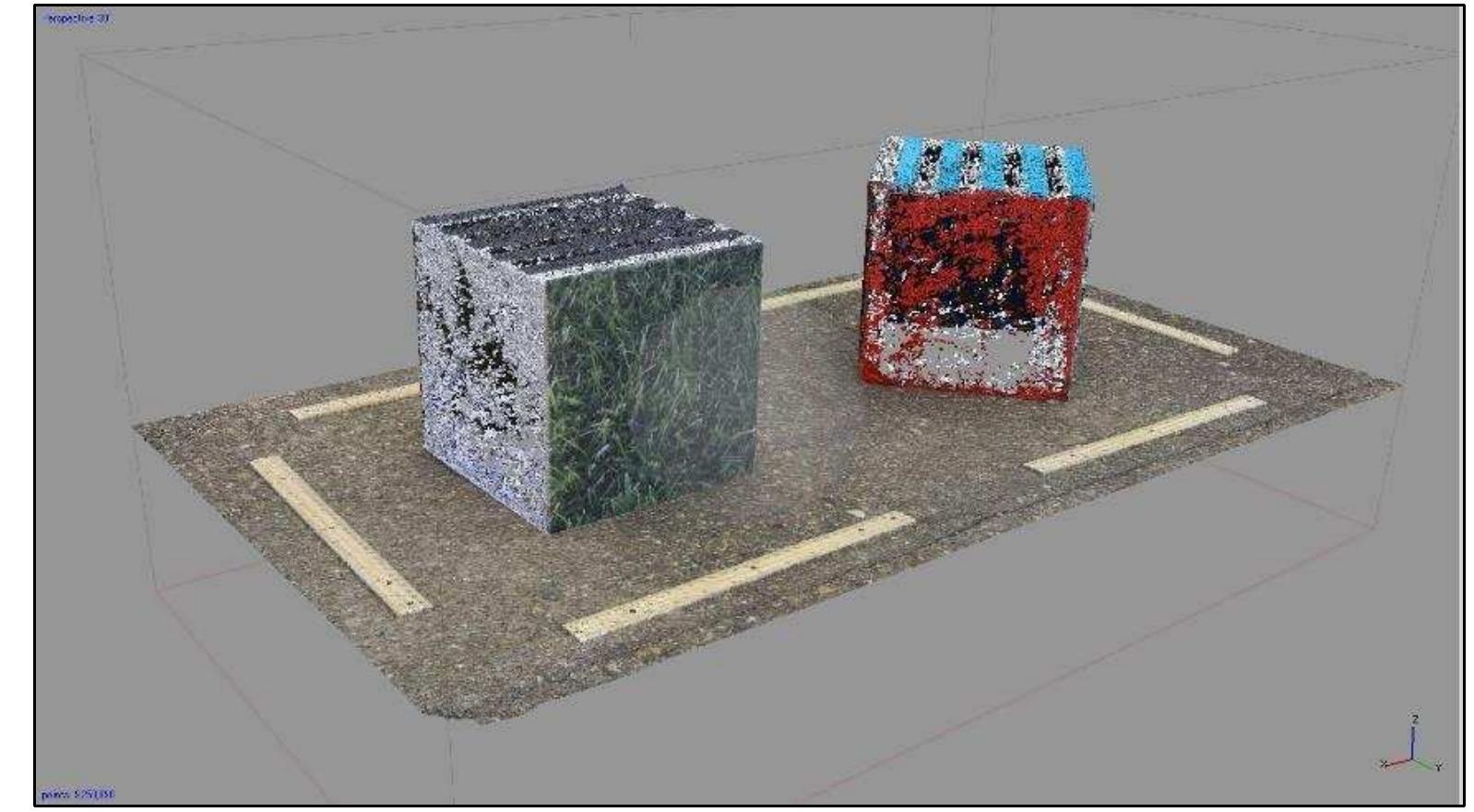 Figure 3-11. Build Dense Cloud process with Depth filtering: Mild setting. (Image: Y amafune) 