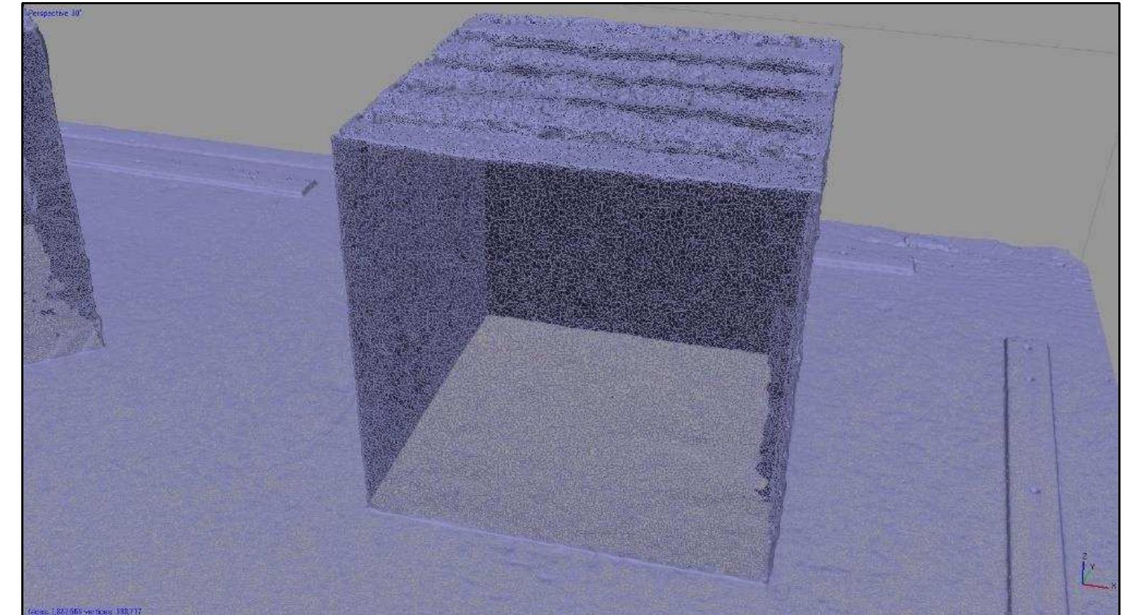 Figure 3-16. Build Mesh process with Surface Count: High setting. Total face count is 1,862,579. (Image: Y amafune) 