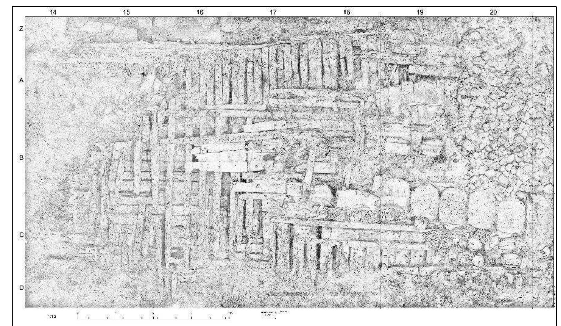 Figure 3-52. Sketch-like conversion of the otrhophoto of the Gnalié site. (Image: Y amafune) 