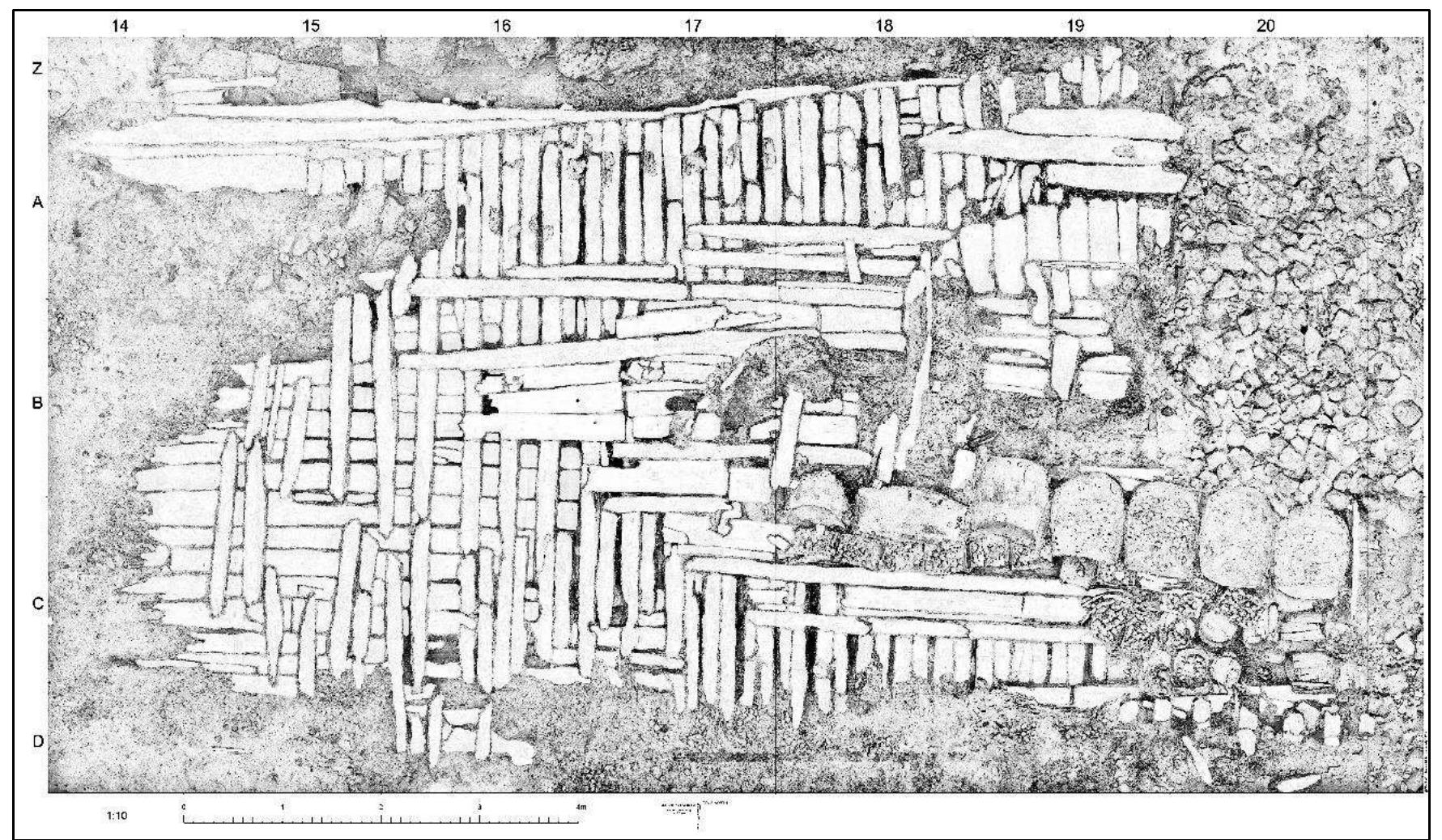 Figure 3-53. Proposed 2D site plan created with the erasing method. The intemal depictions of structure were cleaned by the erasing tool in Photoshop. (Image: Y amafune) 