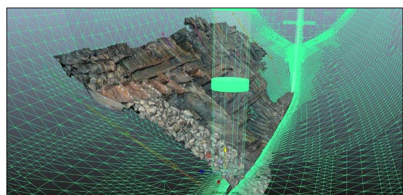 Figure 4-20. The Gnalié Shipwreck site brought back to the hypothetical original shape using the Interactive Fragment Model. (Image: Y amafune) 