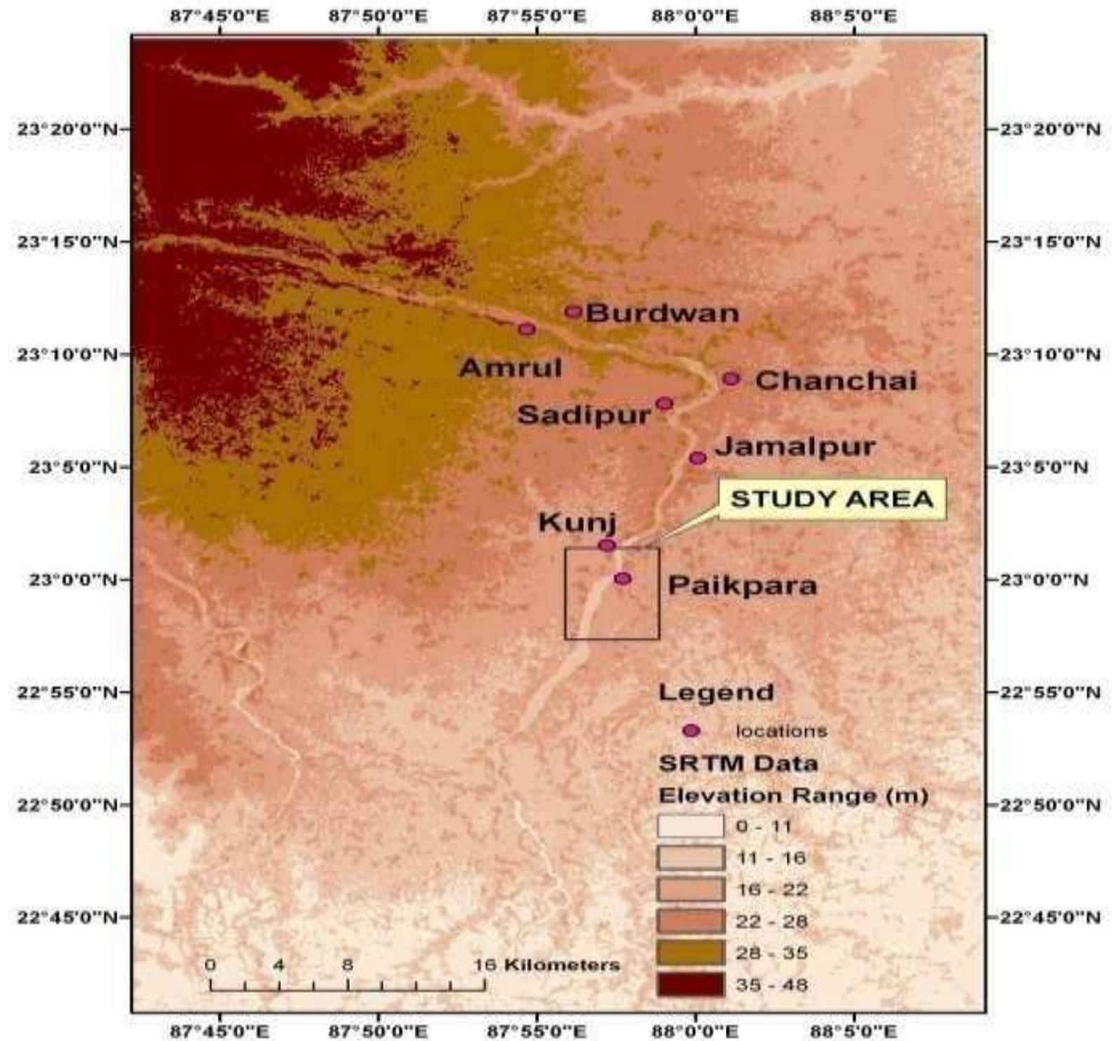 Damader Math Figure 1 - from FLOOD IN THE LOWER DAMODAR BASIN AND CHANNEL