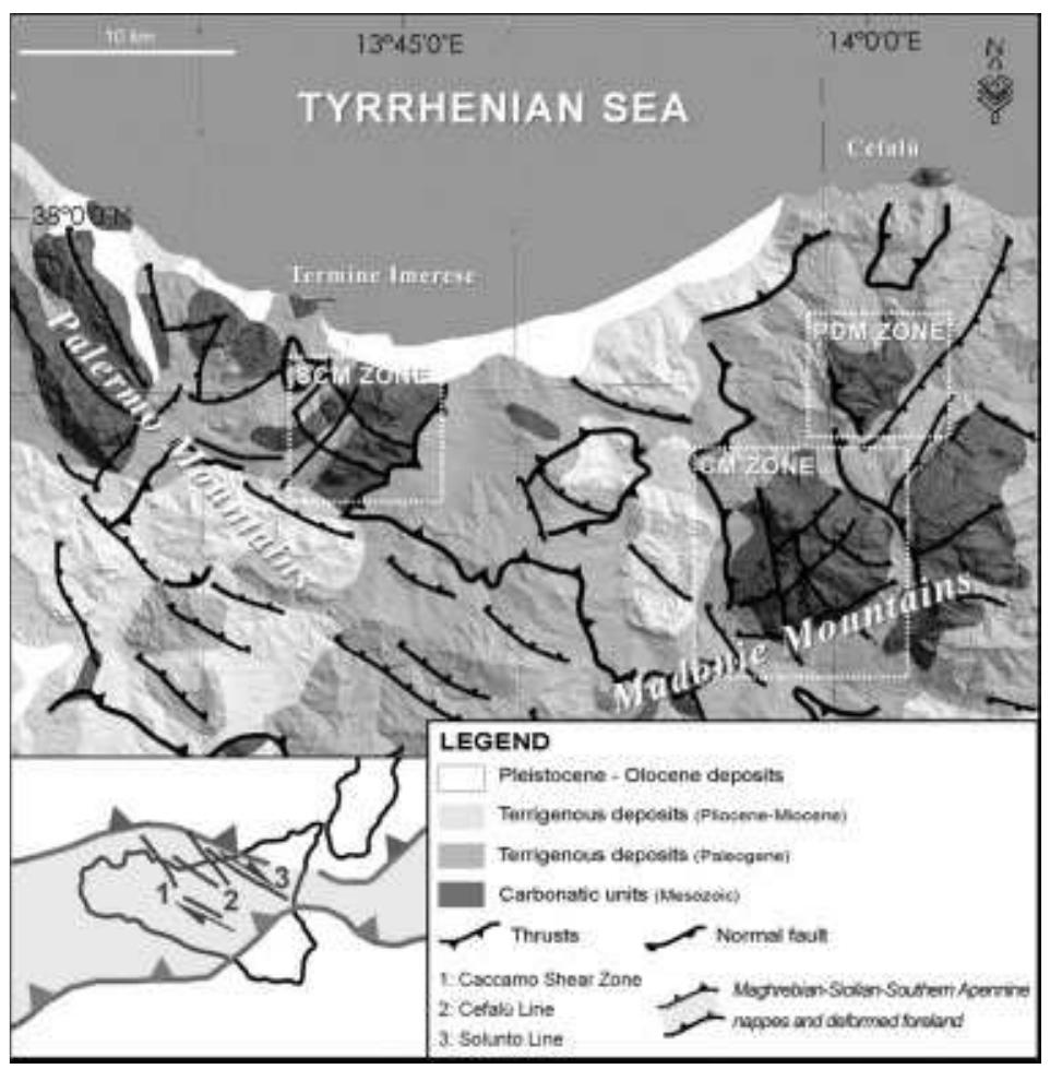 Simplified geological sketch map modified from catalano et